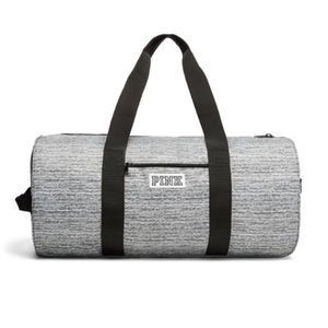 Victorias Secret Pink Womens Heathered Grey Duffel Travel Workout Bag